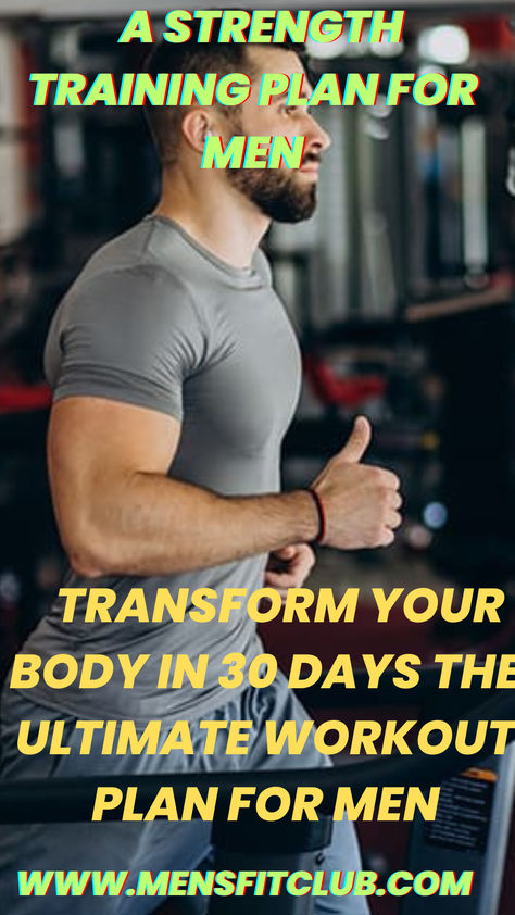 30-Day Workout Plan for Men' over an image of a man performing strength and cardio exercises, such as push-ups or kettlebell swings, in a gym setting. The background includes a variety of equipment, emphasizing a structured month-long plan to build muscle, increase endurance, and improve overall fitness. Over 50 Mens Fitness Workout, Compound Workout Men, Home Gym Workout For Men, Gym Schedule Men, 5 Day Workout Plan Men, Gym Workout Plan For Men, Workout Plan Men, Home Workout Plan For Men, Workout Plan 30 Day