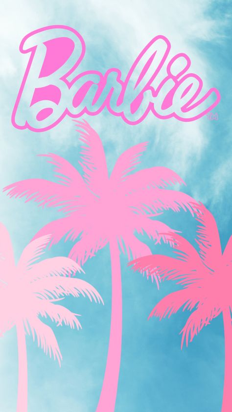 Tropical Barbie Aesthetic, Malibu Barbie Aesthetic Wallpaper, Barbie Theme Wallpaper, Barbie Iphone Wallpaper, Barbie Malibu Birthday Party, Barbie Backgrounds, Barbie Wallpaper Iphone, Malibu Barbie Birthday Party, Malibu Barbie Aesthetic