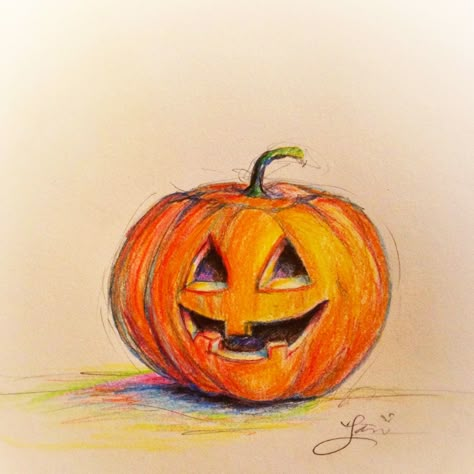 Jackolantern Sketches, Jack O Lantern Painting, Jack O Lantern Sketch, Jack O Lantern Drawing, Halloween Pumpkin Art Drawing, Jackolantern Drawing, Pumpkin Drawing Colored Pencil, Pumkin Drawing Realistic, Pumpkin Drawing Scary