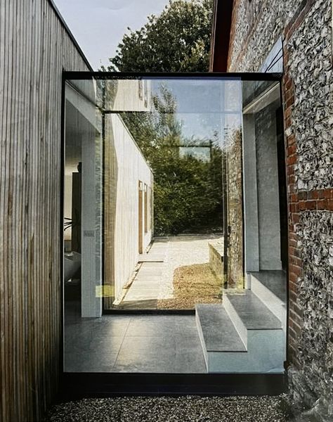 London Townhouse, Glass Extension, Exterior Stairs, Stairs Architecture, House Extension Design, London House, Barn Conversion, House Extensions, Residential Architecture