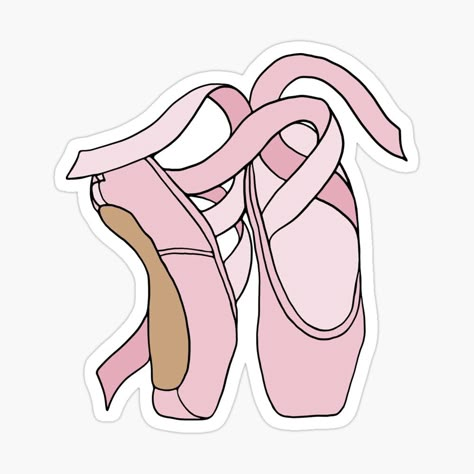 Ballet Stickers Printable, Ballet Design, Same Or Different, Ballet Pointe, Ballet Pointe Shoes, Sticker Design Inspiration, Preppy Stickers, Pointe Shoe, Cute Laptop Stickers