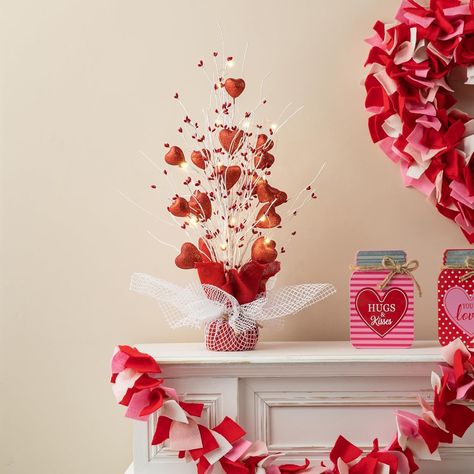 Amazon.com: Glitzhome Valentine Artificial Berry Heart Blossom Table Tree 18”H Red Heart Tree Table Centerpiece for Valentine’s Day Holiday Decoration Home Decor Artificial Plants : Home & Kitchen Valentines Tree Decorations, Castle Decorations, Table Tree, Warm White Fairy Lights, Heart Table, Castle Decor, Valentine Tree, White Fairy, Kids Bean Bags