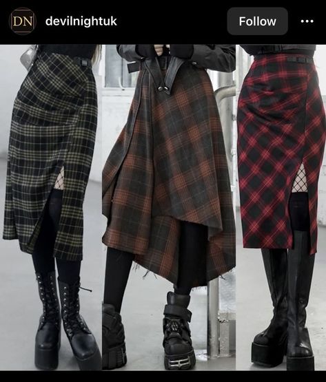 Punk Outfit, Rave Skirt, Save Outfits, Fall Styles, Punk Rave, Punk Outfits, Gothic Outfits, Wool Pants, Goth Fashion