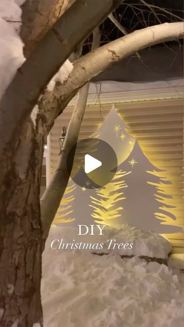 Shavonne Flegel on Instagram: "DIY Plywood Christmas Trees! 🌲✨  After seeing @barberellahome make her gorgeous wood cut outs for all the seasons, I knew I had to give it a try. Though I stumbled through by tracing my own shape of tree, Check out her page for templates to make life easier!   ✨Follow @onceuponabungalow for more Home & DIY! 🏡   #christmas #christmasdecor #woodworking #easywoodworking #easydiy #holidaydiy #christmasdiy #diyproject #diymom #holidayseason #merrychristmas #outdoordecor #christmastree #exterior #wooddesign #woodworker #woodwork #christmaslights #christmastime #christmasdecorations #home #homedecor #craft #crafty #diydecor #diyideas" Plywood Christmas, Outdoor Christmas Tree, Outdoor Trees, Mom Diy, Wood Cut, Make Life Easier, Instagram Diy, Diy Christmas Tree, Holiday Diy