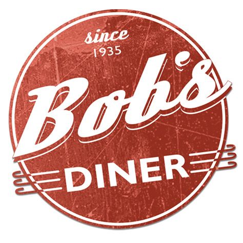 Bob's Diner by Aarron Baughman on Bēhance Diner Logo Ideas, Diner Graphic Design, Retro Diner Logo, 1950s Logos, Retro Restaurant Logo, Vintage Diner Menu Design, American Diner Branding, Diner Logo, Pops Diner