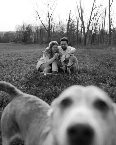 This one is for all the fur parents out there — the moment that these two mentioned to me that they wanted to do a photo session capturing them as a family with their 3 dogs, I truly could not contain my excitement! As a fur babe mom of 3 myself, I knew just how important and meaningful having these moments captured in time will be for this little family! We spent the night exploring the open field, and letting these cutie doggos just run around and be dogs! A dream session truly! 🥰💗🐶🐾 Winter Family Photos With Dog, Family And Dogs Photoshoot, Family Pic With Dog, Family Photos With Golden Retriever, Family Photoshoot With Pets, Family Of 3 Photoshoot With Dog, Puppy Family Photoshoot, Dog Family Photos, Family With Dog Photography