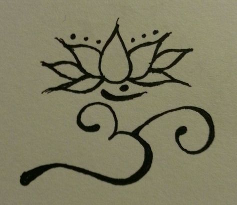 Om lotus tattoo design Henna Tattoo Designs Lotus, Hindu Lotus Tattoo, Lotus And Om Tattoo, Zen Tattoo Spirituality, Lotus Tattoo Aesthetic, Lotus Flower Tramp Stamp Tattoo, Om And Lotus Tattoo, Lotis Tattoo, Lotus Om Tattoo