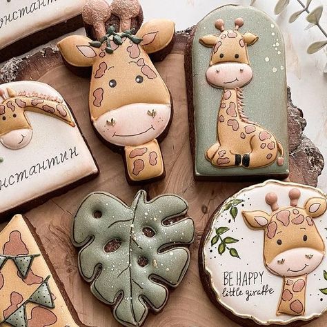 Giraffe Decorated Cookies, Cute Animal Cookies, Zoo Cookies Decorated, Zoo Animal Cookies Decorated, Jungle Cookies Decorated, Wild One Sugar Cookies, April Cookies, Safari Baby Cookies, Cheetah Cookies