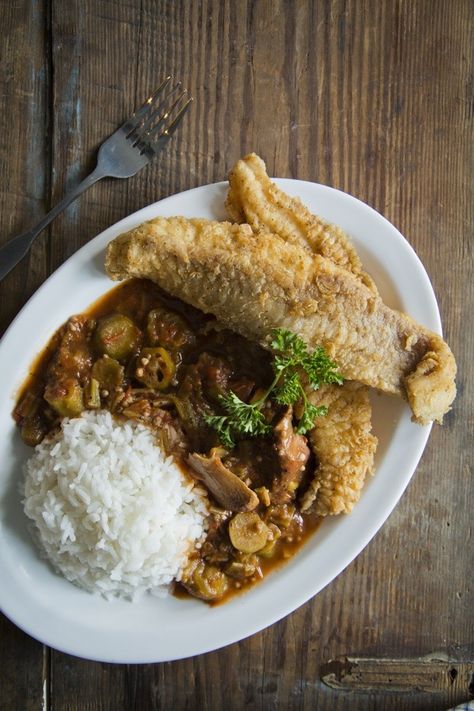 Gullah Geechee Recipes, Okra Stew, Gullah Geechee, City Paper, Fried Catfish, Paper City, Sunday Dinner, Okra, Southern Recipes