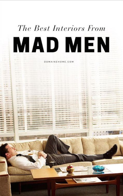 The best interiors from Mad Men Mad Men Set Design Interiors, Mad Men Office Inspiration, Mad Men Interior, Mad Men Style Decor, Mad Men Furniture, Mad Men Interior Design, Men Interior Design, Mad Men Office, Decor Around Tv