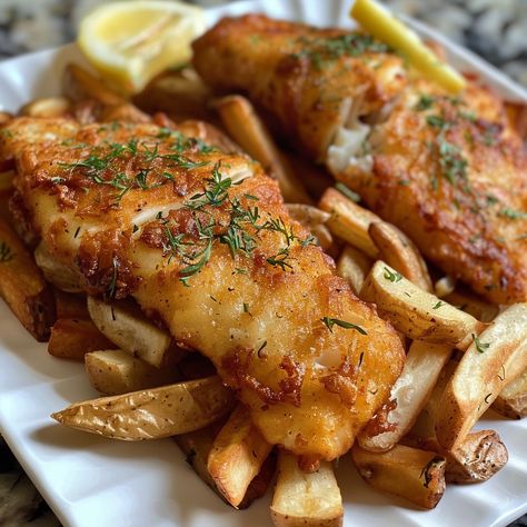 Homemade Fish And Chips, Best Freeze Dried Food, Fish N Chips, Fish Dinner Recipes, Makanan Diet, Freeze Drying Food, Fish Dinner, Air Fryer Dinner Recipes, Fish Fillet