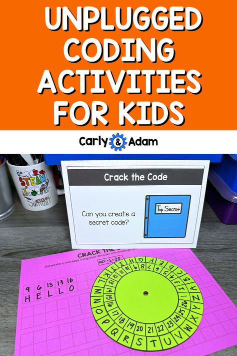 Hands-on unplugged coding activities for kids, featuring engaging STEM challenges like binary pixel art, algorithm-based drawings, and LEGO coding. These activities are designed to teach foundational coding concepts, such as sequencing, debugging, and loops, in a screen-free, interactive way. Perfect for elementary classrooms, Hour of Code, and Computer Science Education Week (CSEd Week), these centers foster problem-solving and critical thinking in young learners. Unplugged Coding Kindergarten, Coding Games For Kids, Preschool Coding, Coding For Kindergarten, Coding Activities For Kids, Kindergarten Coding, Unplugged Coding Activities, Learning Coding, Coding Activities