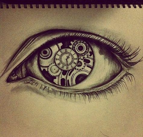 Mechanical Eye Drawing, Steampunk Skull Drawing, Mechanical Eye Steampunk, Victorian Steampunk Art, Steampunk Drawing Sketches, Steampunk Drawing Ideas, Steampunk Sketch, Engineering Tattoo, Steampunk Drawings