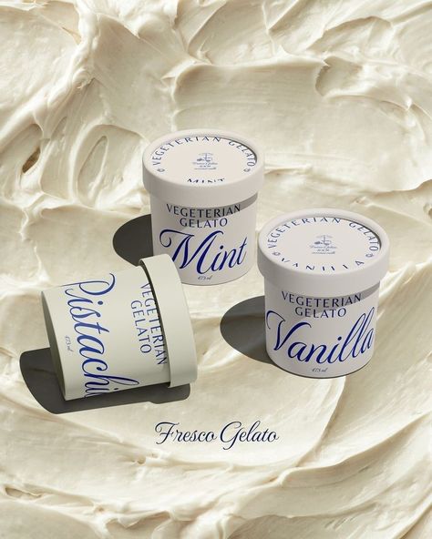 Gelato Packaging, Gelato Brands, Ice Cream Branding, Bakery Branding Design, Ice Cream Aesthetic, Ice Cream Gelato, Ice Cream Shops, Ice Cream Packaging, Gelato Shop