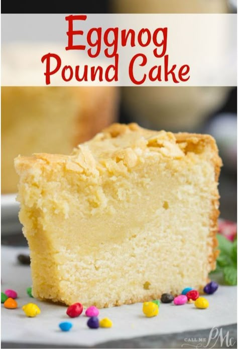 Use your favorite eggnog to make this buttery Eggnog Pound Cake. Combining the flavors of eggnog in a pound cake will get you rave reviews at your holiday celebrations. #cake #poundcake #poundcakepaula #dessert #recipe Eggnog Pound Cake Recipe, Eggnog Pound Cake, Eggnog Dessert, Eggnog Cake, Eggnog Recipes, Christmas Delights, Bread Loaves, Eggnog Recipe, Pound Cake Recipe