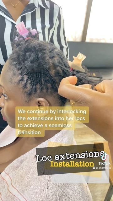 SISTERLOCKS IN GHANA on Instagram: "Our installation process! Visit www.enamslocs.com to purchase! #loctician #enamslocs #enamsplace #interlocs #locextensions #locs #womenlocstyles #locstyles #locstylist #locsjourney" Sisterlocks Installation, Loc Extensions, Sisterlocks, Seamless Transition, Loc Styles, Locs, Ghana, On Instagram, Instagram