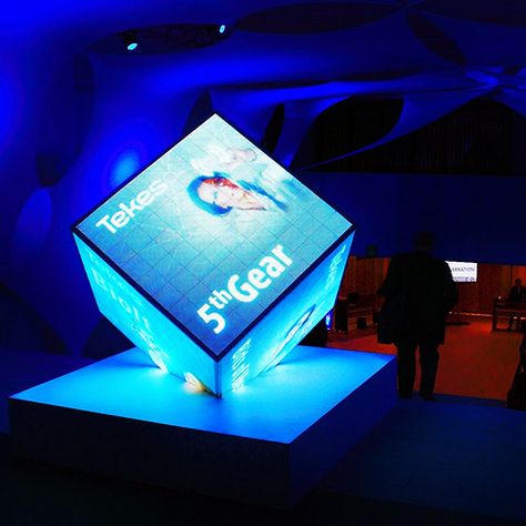 Cube LED Display | Video Wall | Screen - HSCLED Installations Ideas, Retail Advertising, Wall Cubes, Led Cube, Architectural Signage, Led Video Wall, Stage Background, Video Display, Event Stage