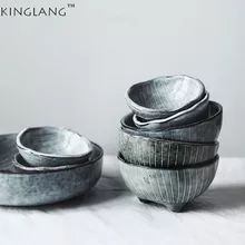 Kinglang Handmade Retro Japanese Style Ceramic Stew Bowl Dessert Soup Bowl With Lid Baking Bowl Restaurant Tableware| | - AliExpress Ceramic Plates Designs, Tableware Ceramic, Japanese Rice Bowl, Japanese Tableware, Japanese Bowls, Ice Cream Bowl, Ceramic Dinnerware, Style Japonais, Ceramic Set