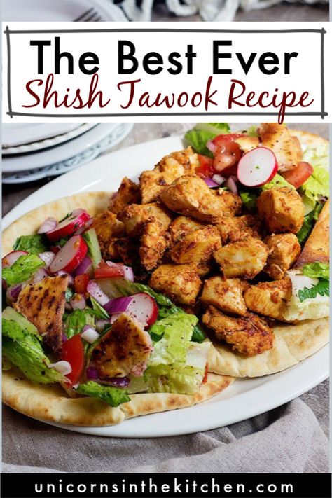 Shish Tawook Recipe Lebanese Chicken, Taouk Marinade, Shush Tawook Recipe, Lebanese Recipes Chicken, Chicken Shish Kebab Recipe, Chicken Shish Tawook Recipe, Lebanese Shish Taouk, Tawook Chicken, Shush Taouk Marinade