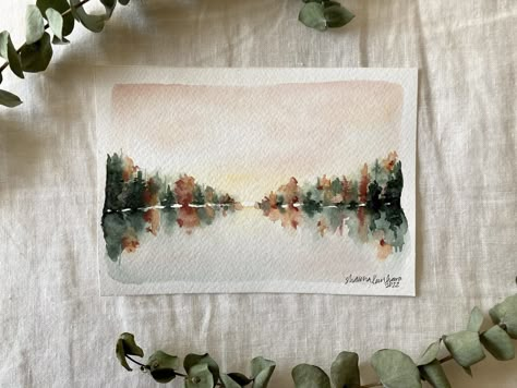 Painting Fine Art, Learn Watercolor, Lake Painting, Fine Art Giclee Prints, Workshop Ideas, Fall Watercolor, Watercolor Art Lessons, Arte Inspo, Watercolor Inspiration