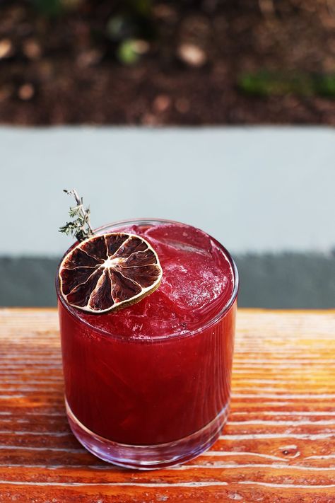 Drambuie and blackberry purée bring sweetness to this mezcal cocktail from Sazerac in Phoenix. Homemade Ginger Beer, Blackberry Cocktail, Mezcal Cocktails, Sazerac, Cocktails Bar, Alcohol Recipes, Ginger Beer, Craft Cocktails, Fresh Lime Juice