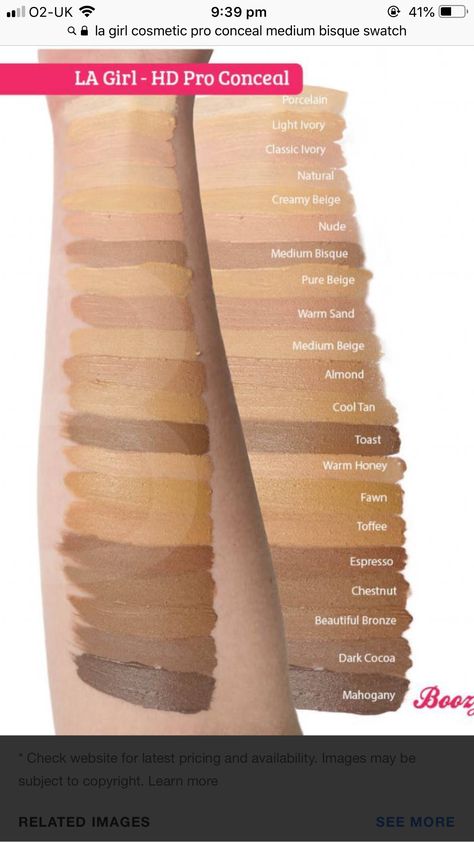 La Girl concealer swatch La Girl Pro Concealer Swatches, La Girl Concealer Swatches, La Girl Concealer, La Girl Pro Concealer, La Girl Cosmetics, Pro Concealer, Foundation Swatches, Concealer Shades, Concealer Colors