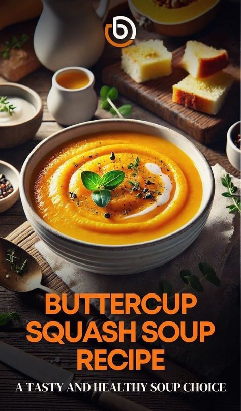 Warm up with this delicious Buttercup Squash Soup recipe! Packed with flavour and nutrients, this healthy soup is perfect for a cozy meal any time of year. Made with tender buttercup squash and simple ingredients, it’s both satisfying and easy to prepare. Whether you’re looking for a comforting lunch or a light dinner, this soup is sure to please. Get the full recipe at www.blendofbites.com Buttercup Soup Recipe, Buttercup Squash Recipe, Buttercup Squash Soup Recipe, Buttercup Squash Soup, Butter Squash Soup, Squash Soup Recipe Easy, Buttercup Squash, Winter Squash Recipes, Fall Soup