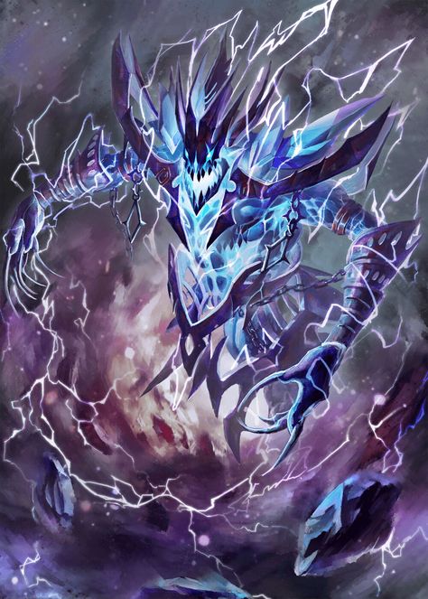 Filled with surging electric power, Darkrell is a crowning alchemic achievement. This titan is obtained by fusing a Voltres and a Duskrift. This is a list of how stats change when this titan is Enhanced & Evolved (see Costs). Electricity Art, Super Powers Art, Beast Creature, Dragon Rpg, 다크 판타지, Spirited Art, Demon Art, Dragon Ball Super Manga, Fantasy Creatures Art