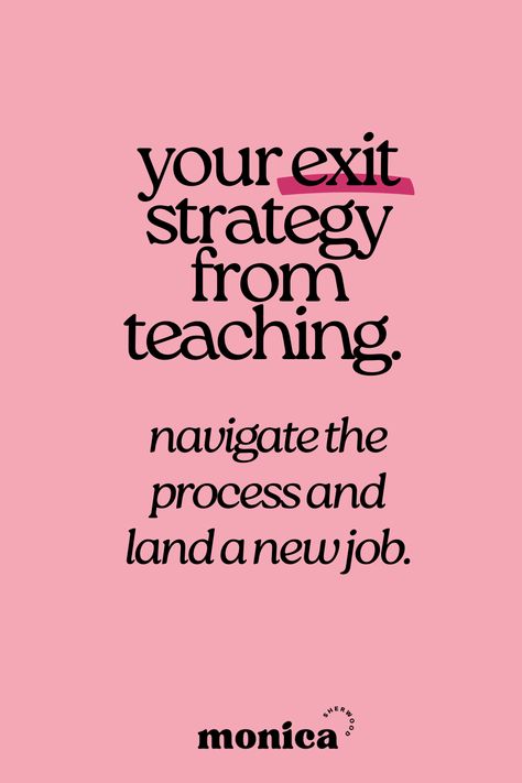 Not sure if teaching is the right path? Consider these 5 signs. Leave Teaching, Career Change For Teachers, Life Changing Decisions, Exit Strategy, I Want To Leave, Flow State, Becoming A Teacher, Teaching Practices, Career Transition