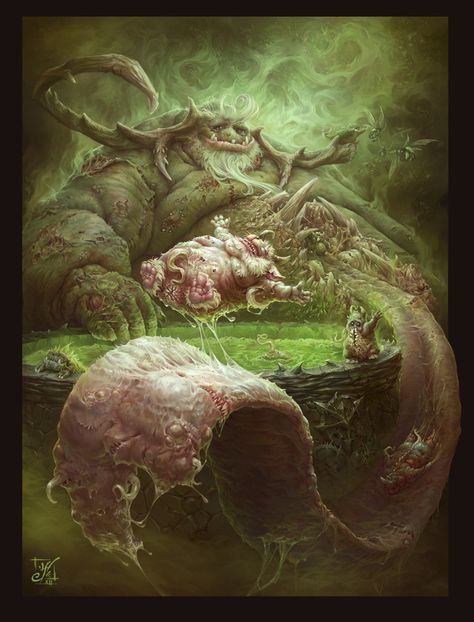 Grandfather Nurgle Warhammer 40k Art, Cosmic Horror, Warhammer Art, Warhammer 40k Artwork, The Embrace, Fantasy Artist, Warhammer Fantasy, Warhammer 40000, Creature Concept