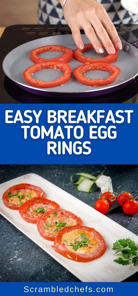 Eggs Cooked In Tomatoes, Eggs Baked In Tomatoes, Tomatoes With Eggs, Tomatoes And Egg, Egg Cheese Tomato Breakfast, Breakfast Tomatoes Egg, Tomato Recipes Breakfast, Eggs In Tomatoes, Eggs In Tomato Rings