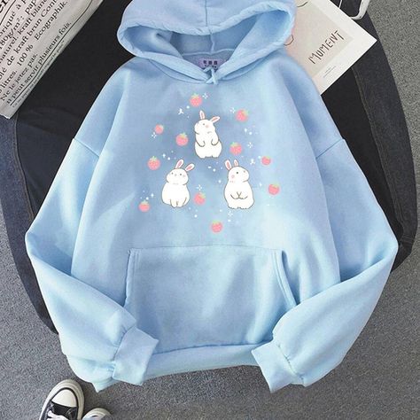 Yume Kawaii Fashion, Kei Clothing, Strawberry Bunny, Pastel Goth Outfits, Bunny Hoodie, Yume Kawaii, Clothing Aesthetic, Soft Girl Aesthetic, Kawaii Aesthetic