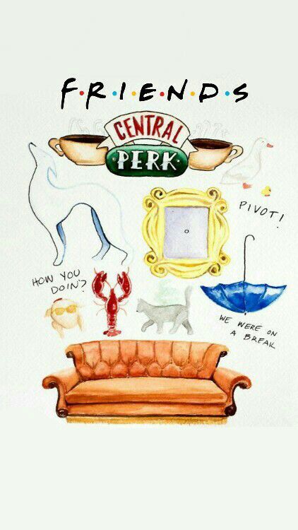 pinterest: bellaxlovee ✧☾ Deco Cinema, Smelly Cat, Friends Tv Series, Merchandise Shop, Ross Geller, Joey Tribbiani, Phoebe Buffay, Chandler Bing, Central Perk