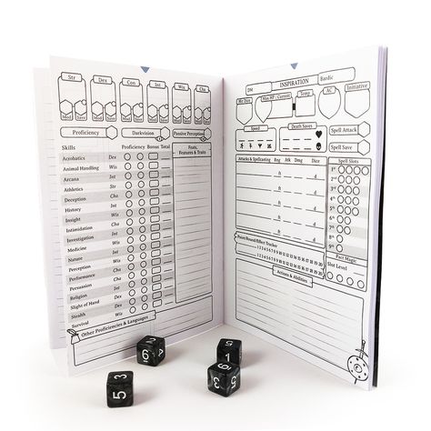 Single-Open-WhiteBG Dnd Journal, Character Journal, Dnd Stats, Dnd Character Sheet, Inspiration Journal, Shot Ideas, Shots Ideas, 4 Characters, Character Sheets