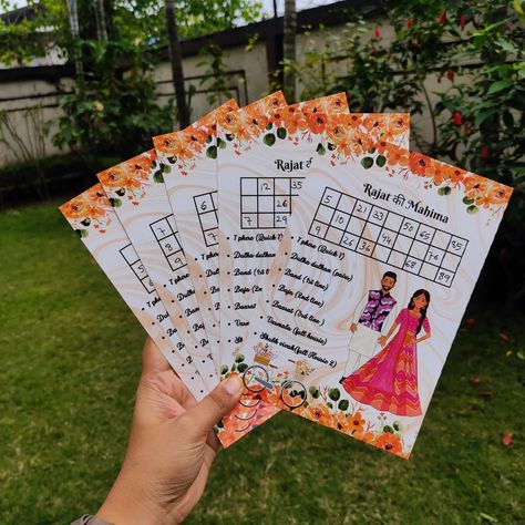 Custom made tambola tickets we shipped out in April ✨🌸 WhatsApp 9679727880 to customize yours 💍 #weddingtambola #weddinggames #weddingitinerary #weddingdecor #weddingday Tambola Tickets, Wedding Itinerary, Wedding Games, April 15, Wedding Cards, Custom Made, Wedding Decorations, Wedding Day, On Instagram