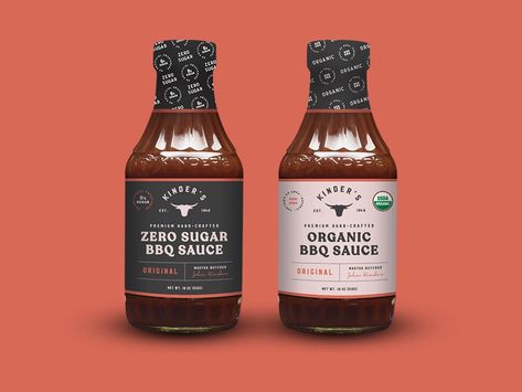 BBQ Sauce WIP by Ron Gibbons for Macaroni on Dribbble Bbq Packaging, Hot Sauce Packaging, Jar Design, Graphic Design Packaging, Beef Ribs, Packaging Labels Design, Bbq Accessories, Pure Leaf Tea Bottle, Packaging Labels