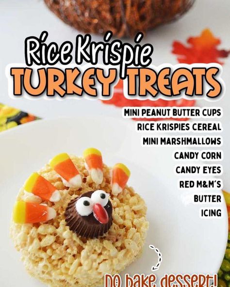 These will make the perfect treats for Thanksgiving! Recipe ➡️ https://crayonsandcravings.com/rice-krispie-turkey-treats/ Rice Krispie Turkey, Treats For Thanksgiving, Turkey Rice Krispie Treats, Turkey Rice, Turkey Treats, Rice Krispie Cereal, Thanksgiving Recipe, Butter Icing, Thanksgiving Food