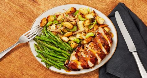 Jammy Pork Chops Recipe | HelloFresh Hellofresh Vegetarian, Hellofresh Meals, Hello Fresh Meals, Tender Pork Chops, Pork Tenderloin Recipe, Green Chef, Impressive Dinner, Tenderloin Recipe, Hello Fresh Recipes