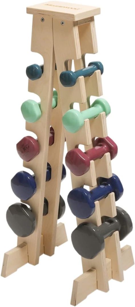 Amazon.com : Meanswood Lift | Dumbbell Rack | Home Gym Weight Rack | Weight Rack | Wooden | 10 Weights : Sports & Outdoors Gym Dumbbell, Gym Dumbbells, Weight Rack, Dumbbell Rack, Gym Weights, Strength Training Equipment, Cycling Workout, Training Equipment, Home Gym