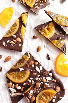 Candied Oranges, Dark Chocolate Bark, Chocolate Bark Recipe, Bark Recipe, Edible Gifts, Chocolate Bark, Holiday Cooking, Orange Slices, Homemade Chocolate