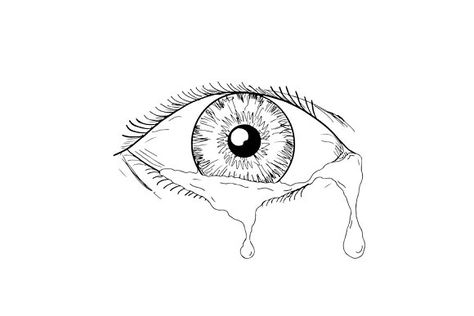 Human Eye Crying Tears Flowing Drawi by patrimonio on @creativemarket Drawing sketch style illustration of a human eye crying and blinking with tears flowing isolated on white background. #illustration  #HumanEyeCryingTears #drawing #illustration #patrimonio Eye Sketches, Sketch Eyes, Eyes Sketch, Doodles Sketches, Crying Eyes, Realistic Eyes, Realistic Eye Drawing, Crying Tears, Tears In Eyes