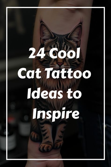 24 Cool Cat Tattoo Ideas to Inspire Cat And Coffee Tattoo, Cat Memorial Tattoo Ideas, Pawprint Tattoo Cat, Gray Cat Tattoo, Memorial Cat Tattoos, Pet Lover Tattoo, Animal Lover Tattoo, Cat Lover Tattoo, Cat Tats