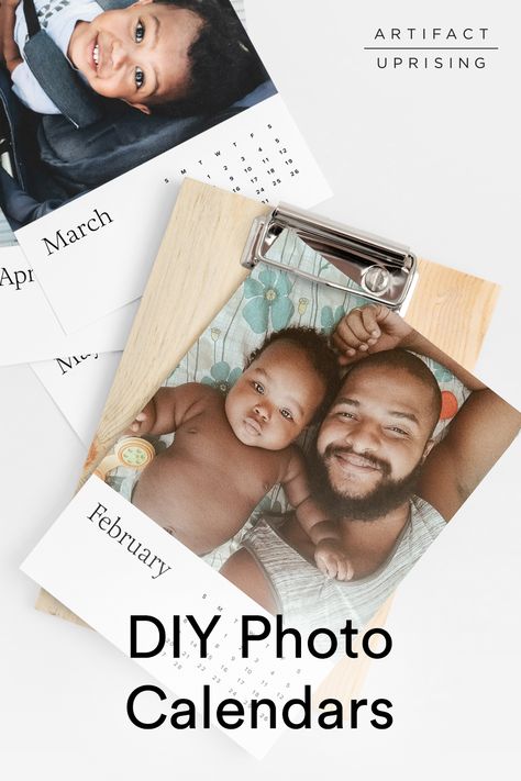 We've created a list of our favorite and most creative DIY photo calendar ideas for your next home project or gift for a friend. Make your own calendar with photos from your camera roll, inspirational quotes, or even kids' artwork, and enjoy them year round. There are more DIY calendar ideas where these came from, right this way! Photo Calendar Ideas, Diy Photo Calendar, Diy Calendar Ideas, Perpetual Calendar Diy, Calendar With Photos, Small Desk Calendar, Diy Desk Calendar, Make Your Own Calendar, Make A Calendar