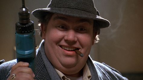 John Candy smokes a stogie while threatening somebody with a drill...quiz: what movie is this from? John Candy Movies, Jean Louisa Kelly, Colin Hanks, Uncle Buck, Star Wars Meme, John Candy, Macaulay Culkin, John Hughes, Actor John