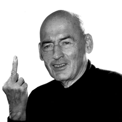 Rem Koolhaas. Image via supportingfrankgehry.tumblr.com Metamorphosis Art, Flipping The Bird, Architecture Drawing Presentation, Architecture Program, Rem Koolhaas, Interior Design Sketches, Interior Sketch, San Michele, Famous Architects