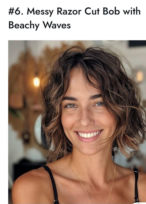 Bob With Beach Waves, Surf Girl Hair, Surfer Hair, Surf Girl, Hair Frizz, Wavy Bobs, Short Wavy Hair, Short Wavy, Girl Short Hair