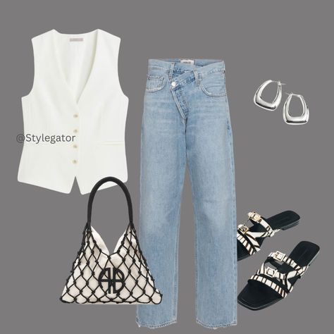 Casual Afternoon Date Outfit, Jeans Outfit Summer 2023, Casual Lunch Outfit Summer, Summer Lunch Date Outfit, Lunch Outfit Summer, Denim Jeans Outfit Summer, Casual Lunch Outfit, Brunch Date Outfit, Fall Lunch