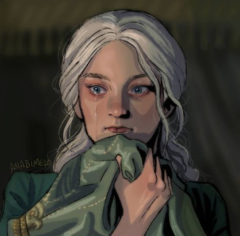 Aemond Targaryen Drawing, Haelena Targaryen Fan Art, Helaena Targaryen Art, Helaena Targaryen Fanart, Aemond Targaryen Fan Arts, House Of The Dragon Fanart, Targaryen Costume, Dessin Game Of Thrones, Helaena Targaryen