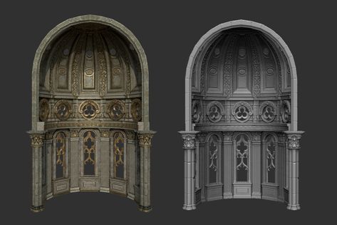 Cathedral Concept Art, Museum Concept Art, Alien Temple, Nf Art, Magic Building, Wizard Library, Modelling Architecture, Interior Concept Art, Modern Castle