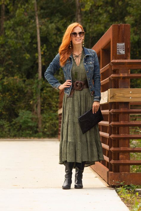 Womens Western Outfits, Boho Work Outfit, Casual Boho Outfits, Popular Dress, Fashion Over 50 Fifty Not Frumpy, Western Style Dresses, Western Outfits Women, Over 50 Womens Fashion, My Outfit